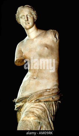 Venere di Milo Greco 130 BC Aphrodite di Milos dea greca dell amore e della bellezza, Melos Isola, Cicladi Grecia ( altezza - 202 cm) Foto Stock