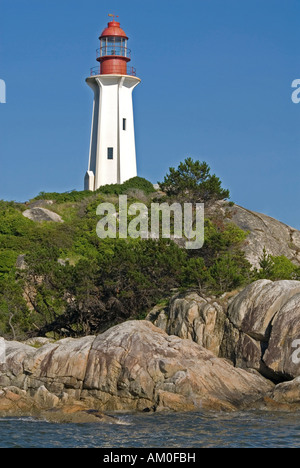 Punto Atkinson Lighthouse, Vancouver, British Columbia, Canada Foto Stock