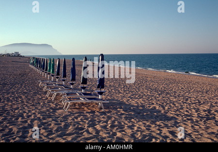 Spiaggia vicino Porto Recanate, Marche, Italia Foto Stock