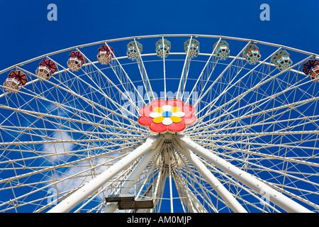 Ruota floreale al Prater di Vienna Vienna Austria Foto Stock