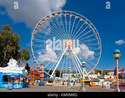 Ruota floreale al Prater di Vienna Vienna Austria Foto Stock