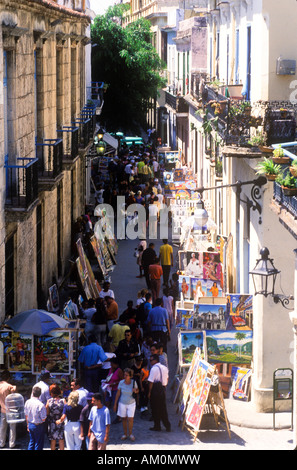 Strada del mercato a Plaza las Armas Foto Stock