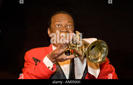 Louis Daniel Armstrong come una cera figura di cera del museo di Praga Cechia Foto Stock