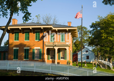 ILLINOIS Galena Ulisse S concedere Home storico sito casa di mattoni esterno ex presidente degli Stati Uniti e di guerra civile generale Foto Stock