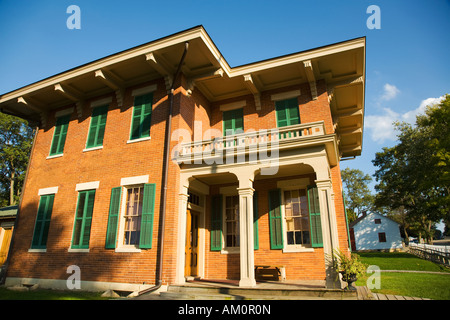 ILLINOIS Galena Ulisse S concedere Home storico sito casa di mattoni esterno ex presidente degli Stati Uniti e di guerra civile generale Foto Stock