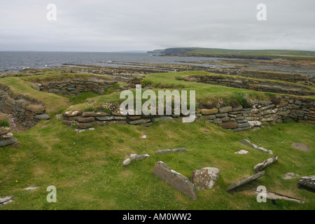 La Brough di Birsay sulle isole Orcadi, Scozia Foto Stock