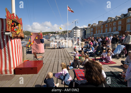 Aberystwyth Punch e Judy festival Agosto weekend in Galles Foto Stock