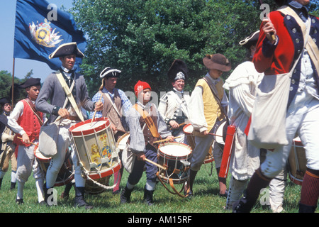 Guerra rivoluzionaria Rievocazione Storica Freehold NJ 218th anniversario della battaglia di Monmouth 1778 Foto Stock