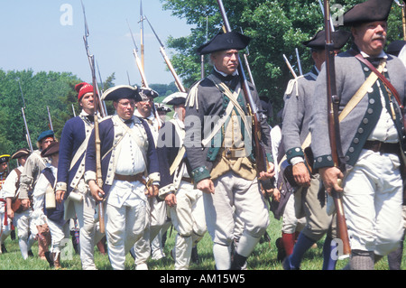 Guerra rivoluzionaria Rievocazione Storica Freehold NJ 218th anniversario della battaglia di Monmouth Monmouth Battlefield parco dello stato Foto Stock