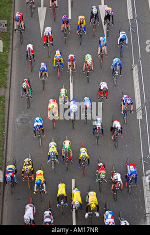 Bike race intorno a Colonia, nella Renania settentrionale-Vestfalia, Germania Foto Stock