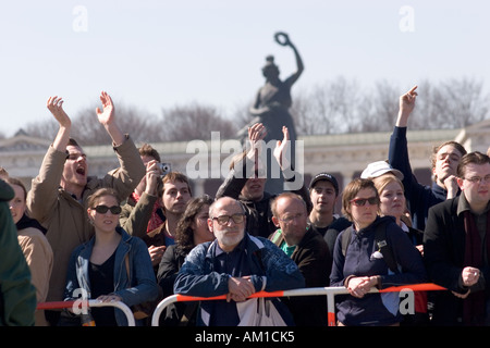 Antifa protesta contro NPD, Theresienwiese 2006, Monaco di Baviera, Germania Foto Stock