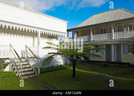 Architettura coloniale in Hell-Bourg, caldera Cirque de Salazie, La Reunion Island, Francia, Africa Foto Stock