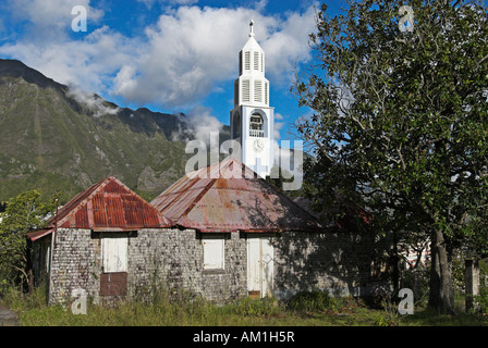 Architettura a Cilaos, caldera del Cirque de Cilaos, La Reunion Island, Francia, Africa Foto Stock