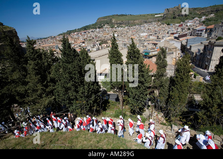 Processione religiosa Corleone Sicilia Italia Foto Stock