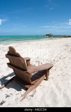 Spiaggia da piccola speranza Bay Lodge, fresche Creek, Andros, Bahamas, dei Caraibi Foto Stock