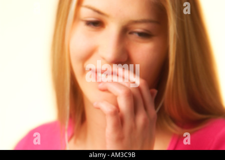 Ritratto di teen età ragazza sorridente Foto Stock