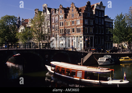 Holland angolo di Amsterdam Prinsengracht Brouwersgracht Foto Stock