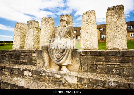 Statua commemorativa al Tolpuddle Museo dei Martiri Tolpuddle, Dorset, Regno Unito Foto Stock