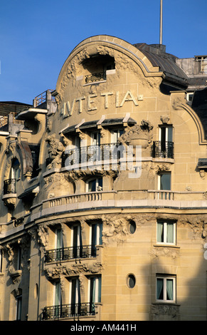 Francia, Parigi, Hotel Lutetia, facciata in stile Art Nouveau Foto Stock