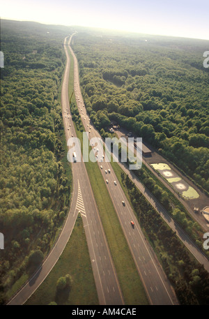 Vista aerea di una autostrada Foto Stock