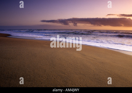 Tramonto a Pomponio State Beach, California, Stati Uniti d'America Foto Stock