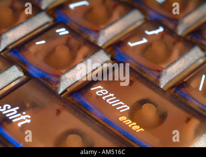 Il tasto di invio sulla tastiera del computer o la tastiera Foto Stock
