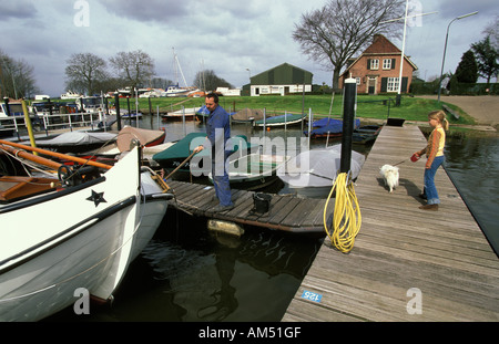 Polder Overdiepsche dighe sono rimossi per consentire il fiume Maas al trabocco in tempi di acqua alta Foto Stock