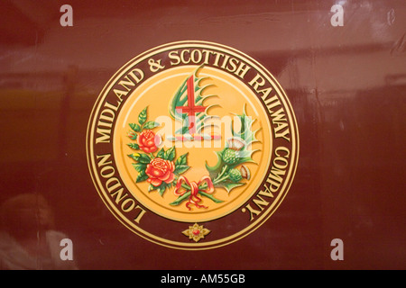 London Midland e ferrovia scozzese firmare il Museo dei Trasporti Glasgow Scotland Regno Unito Foto Stock