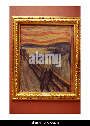 Oslo il famoso dipinto il Grido di Munch nella Galleria Nazionale Museo Foto Stock
