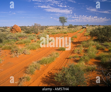 4WD via Tanami Desert Australia centrale di Territorio del Nord Australia in orizzontale Foto Stock