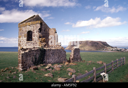 Caserma trusty rovine e il dado a Stanley in Tasmania, Australia Foto Stock