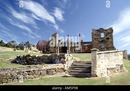Rovine dell'ospedale, il sito storico di Port Arthur, Tasmania, Australia Foto Stock