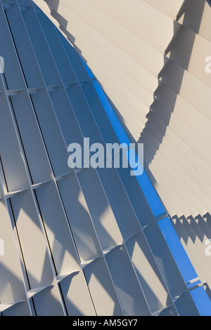 Struttura di tetto particolare del Gheppio Grand Hall di Santiago Calatrava il Milwaukee Art Museum Quadracci Pavilion. Foto Stock