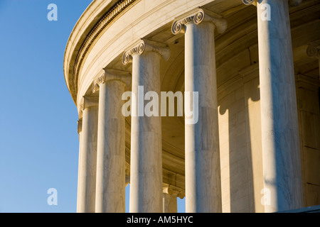 Neoclassicist pilastri del Jefferson Memorial, Tidal Basin, Washington DC Foto Stock