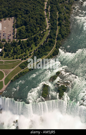 Riprese aeree di Horseshoe Falls Cascate del Niagara Foto Stock