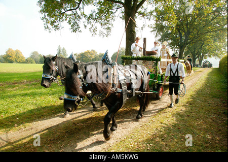 In Leonhardifahrt Thambach, Alta Baviera, Baviera, Germania Foto Stock