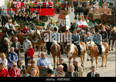 In Leonhardifahrt Thambach, Alta Baviera, Baviera, Germania Foto Stock