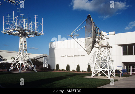 Apparecchiature di comunicazione, John F Kennedy Space Center di Cape Canaveral, Brevard County, Florida, Stati Uniti d'America Foto Stock