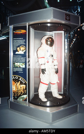 James Lovell tuta spaziale, John F Kennedy Space Center di Cape Canaveral, Brevard County, Florida, Stati Uniti d'America Foto Stock