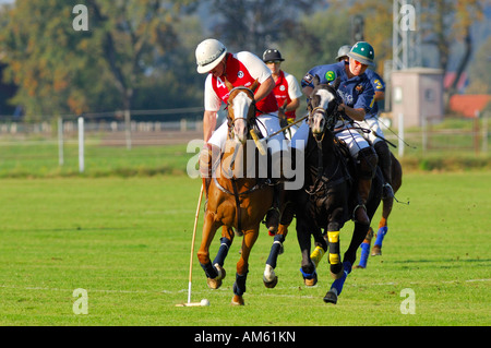 Giocatore di polo, Polo torneo, Berenberg Alta meta Trophy 2007, Thann, Holzkirchen, Alta Baviera, Baviera, Germania Foto Stock