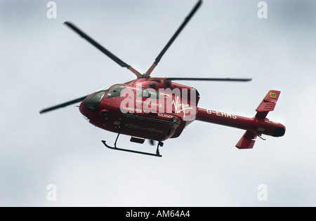 Potters Bar treno crash del London Air Ambulance lascia la scena del crash Hertfordshire, Regno Unito Foto Stock