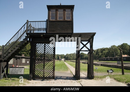 Stutthof Campo di Concentramento cancello principale Foto Stock