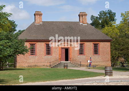 Segretario dell'ufficio adiacente al Campidoglio di Colonial Williamsburg Foto Stock