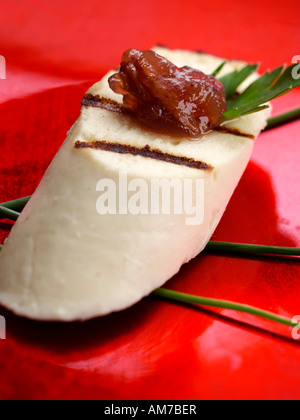 Pollo boudin blanc crostino gourmet food editoriale Foto Stock