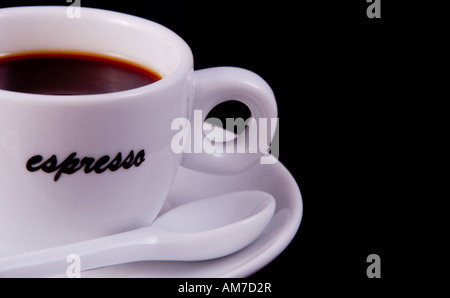 Tazza di caffè semplice e bianco Foto Stock