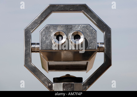 Moderno telescopio di monete, l'aeroporto di Duesseldorf, NRW, Germania Foto Stock