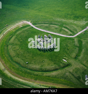 Stonehenge sito Patrimonio Mondiale WILTSHIRE REGNO UNITO vista aerea Foto Stock