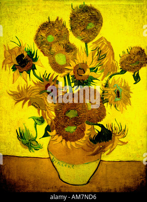 Vincent van Gogh 1853-1890 Paesi Bassi olandese Girasoli Foto Stock