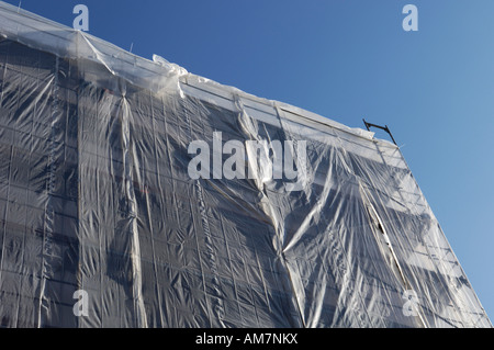 Ponteggio con telone, carenatura Foto Stock