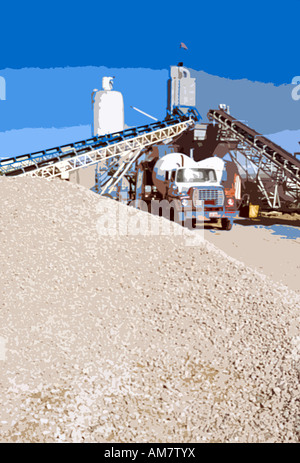 Un cementificio in Salt Lake City, Utah, Stati Uniti d'America. Questa immagine può essere utilizzata per illustrare molti concetti di industria. Foto Stock